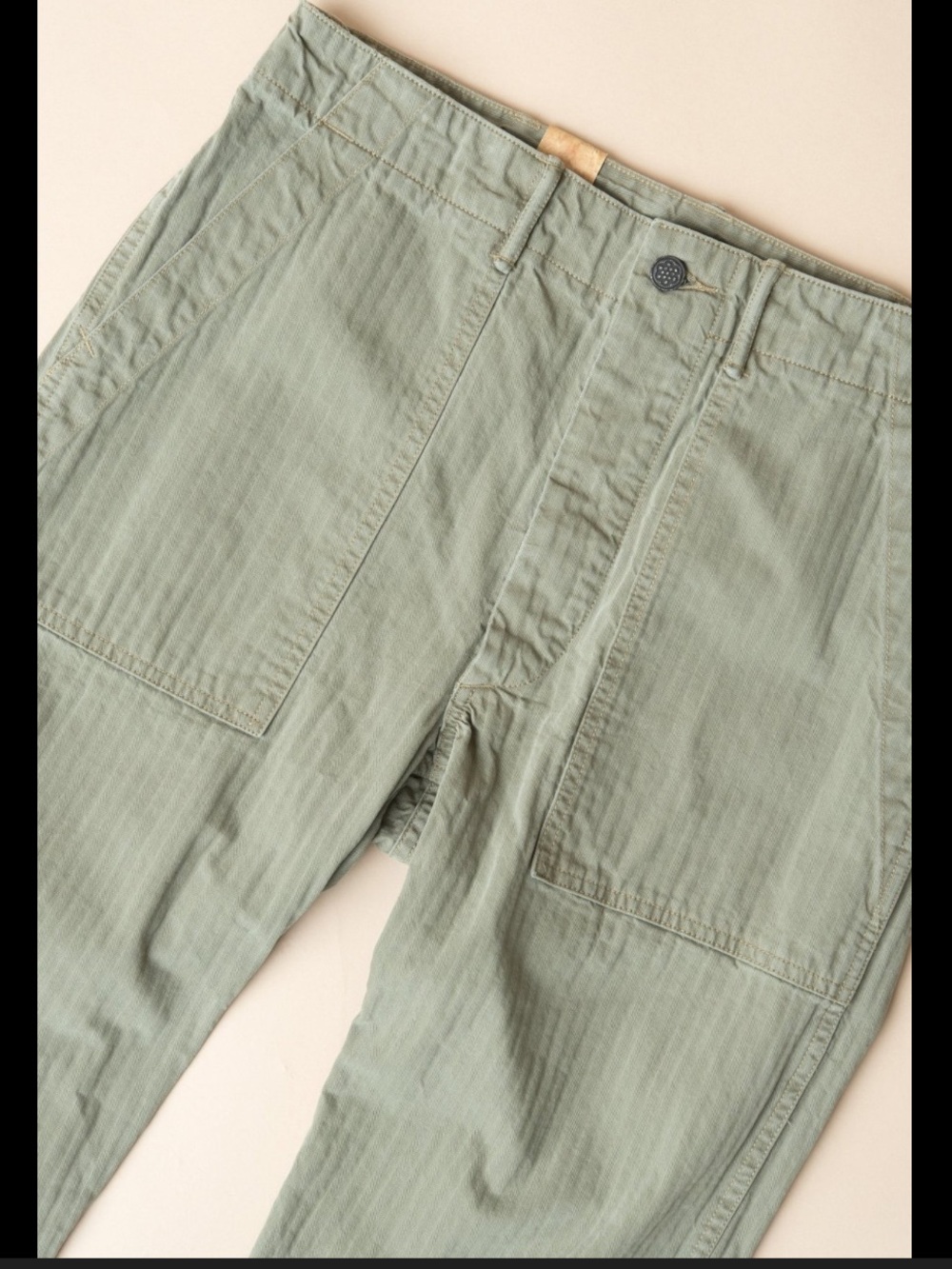 Ralph Lauren Double RL Olive Green Cotton Workwear Pants